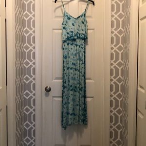 Blue Tie-dye Maxi Dress